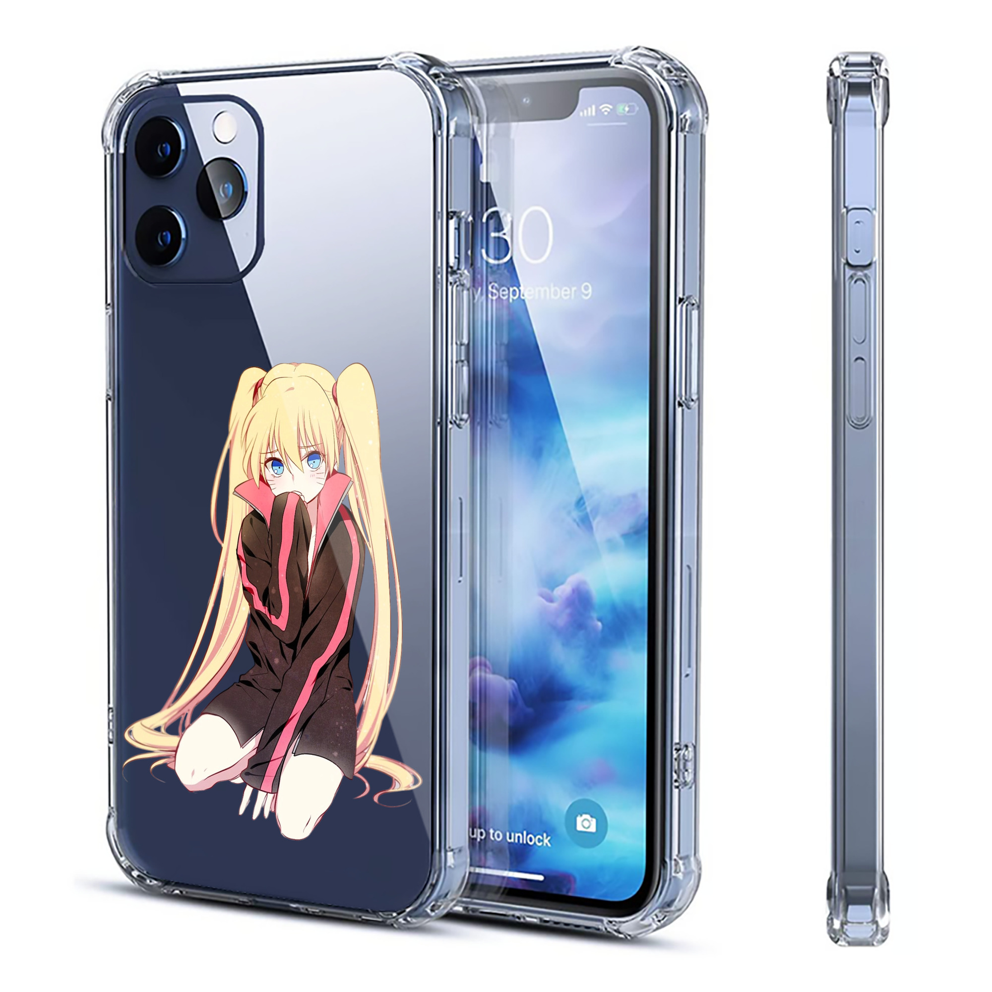 （画像用） NARUTO -ナルト- うずまき ナルト Uzumaki Naruto 【iPhone 12シリーズ対応】透明スマホケース（クリアソフトケース）
